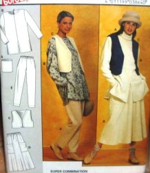 3864 SUPER COORDS TOPS,BOTTOMS,COLLAR JERSEY PATTERN 10-20